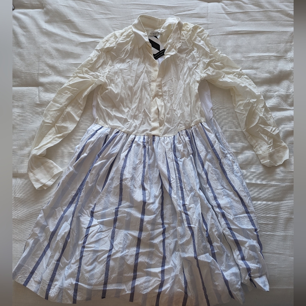 Long-sleeve Sandro button-up dress